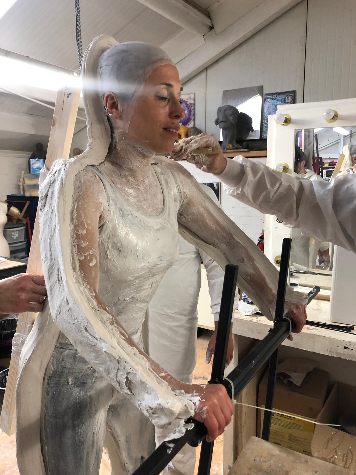 Zoe Midgley full body cast